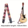 1 pc  Acoustic Guitar Strap Electric Guitar Straps with Leather Ends Adjustable Classical Guitar Straps