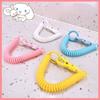 Macaron Color Anti-lost Card Holder Spring Rope Work Card Lanyard Elastic Rope Elderly Student Access Control Card Lanyard