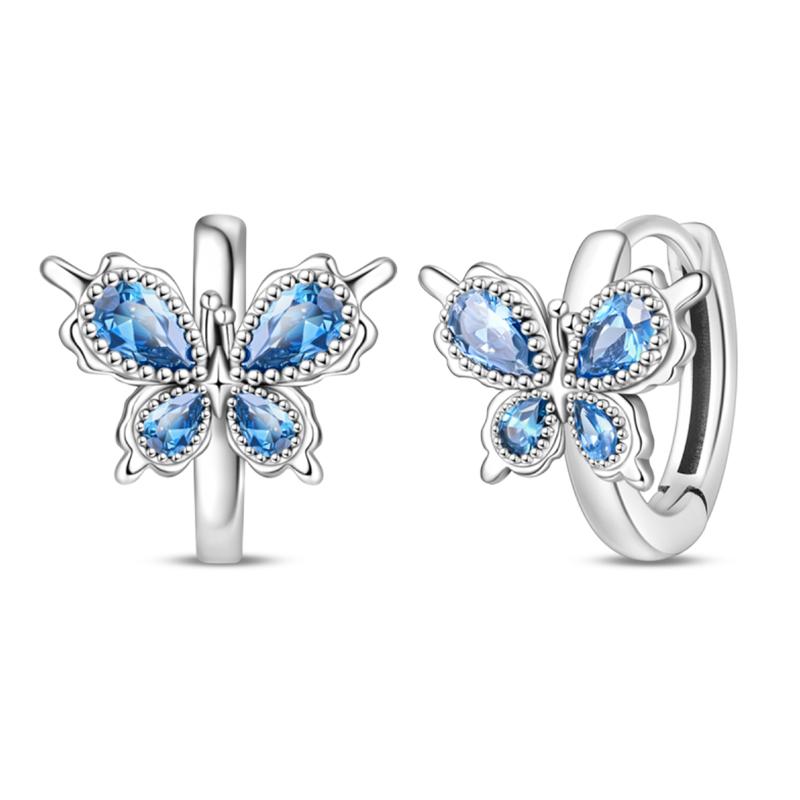 100% 925 Silver Chameleon Dragonfly Butterfly Earrings Golden Koi Ladybug Earrings For Women Fashion S925 Party Jewelry