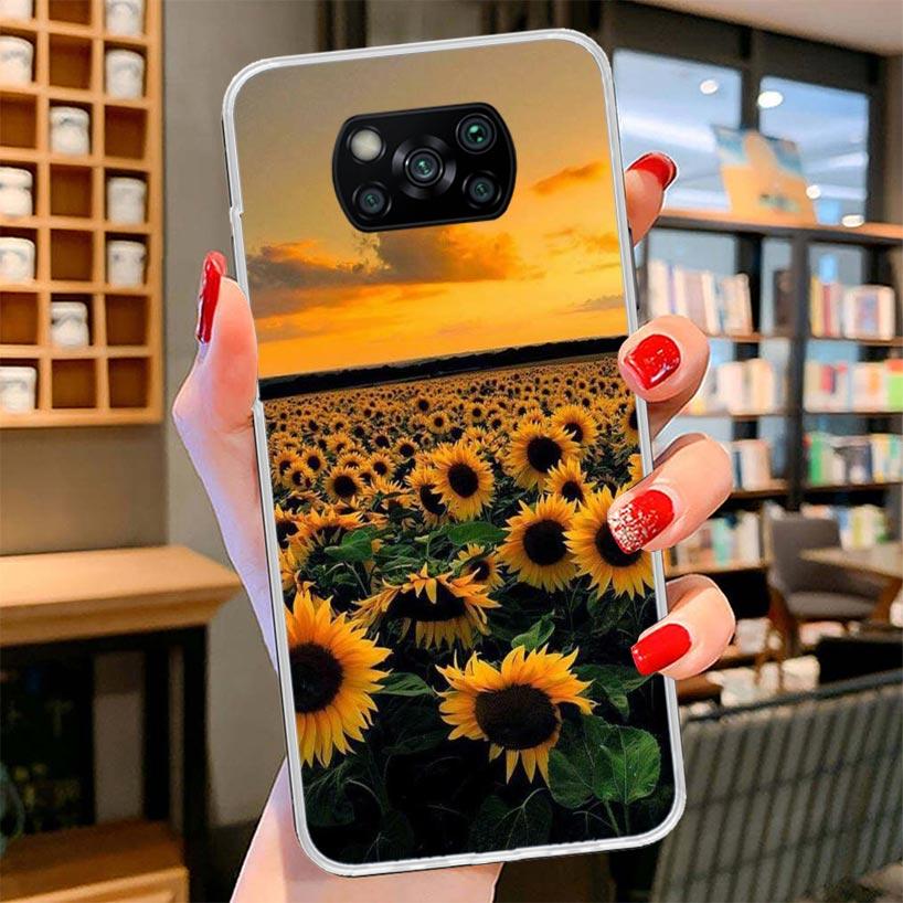 

Beauty Yellow Sunflower Print Cover Phone Case For Xiaomi Poco F7 Ultra X7 X6 X5 Pro M7 Redmi 15C 15 13C 13 12C 12 10C 10 9A 9C Redmi 10