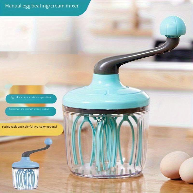 1PC Manual Egg Beaters,Handheld Baking Whisks with Ergonomic Handle, Durable PET Material for Creaming, Mixing, and Fimming