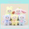 Plush Transformative Bunny Keychain Cartoon Dress Up Rabbit Toy Keyring And