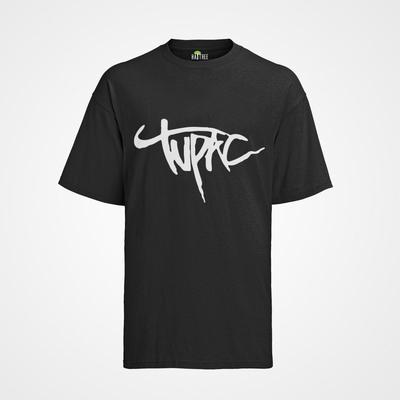 T-Shirt Herren 2pac Hip Hop Grafik Tupac Shakur Schwarz Rapper RIP Musik Two Pac