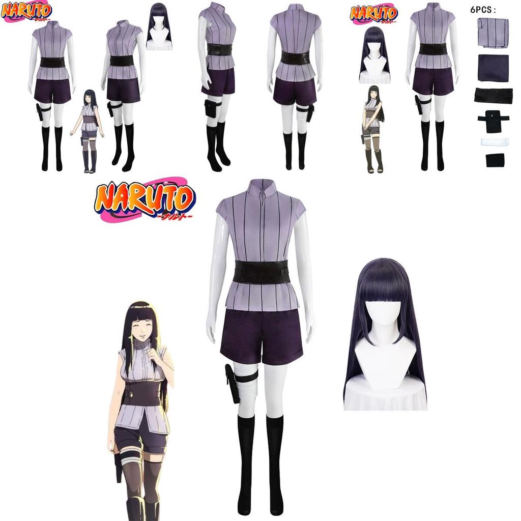 Naruto Hyuga Hinata Costume Cosplay Outfit di Halloween Set Carnevale Regalo