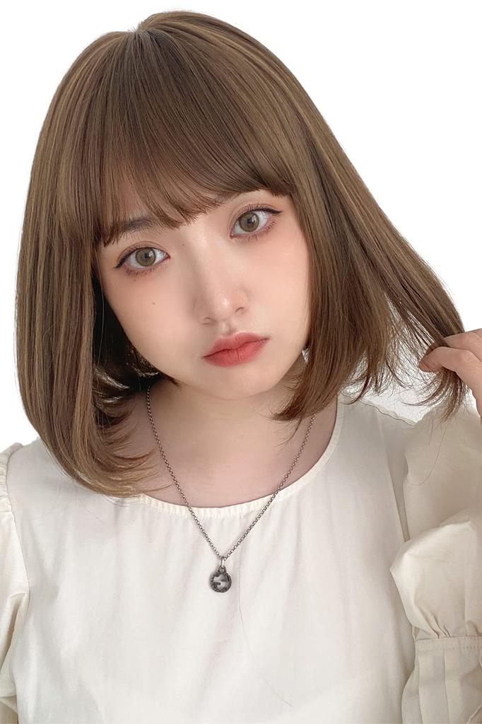 Wig Bob Full Wig Short Natural Short Bob Gradient Inner Color [Brightlara] hf1443-KB/M