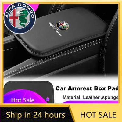 Autostickers Voor Auto Armleuning Kussen Middenconsole Bescherming Elleboogkussen Voor Alfa Romeo Giulia Stelvio Giulietta 156