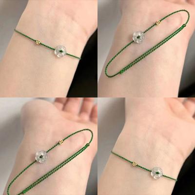 Creative Lucky Rich Flower Hand Rope Ring For Women Men Adjustable Handmade Braid Bracelets Jewelry Couple Gifts