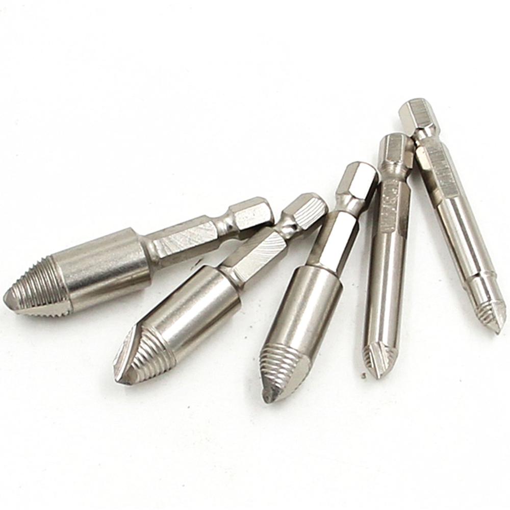 5pc hexagonal handle single head screw extractor wooden screw iron screw slide tooth broken end removal power tool accessory set