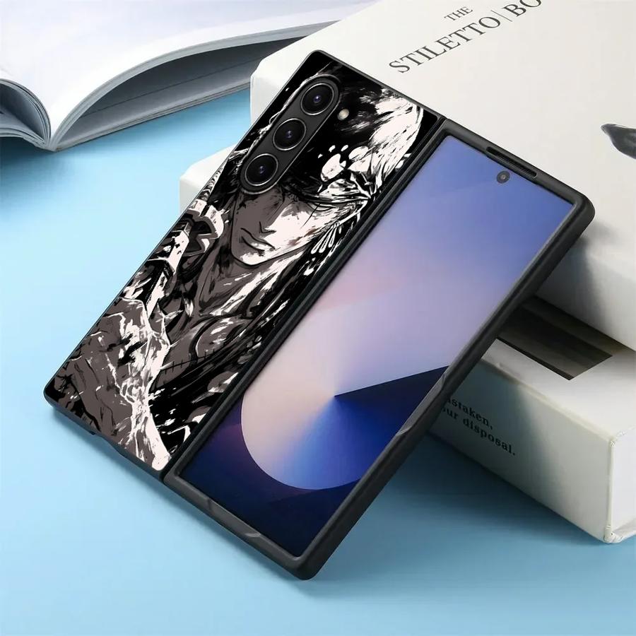 Coque Anime Zoro Luffy pour Samsung Galaxy ZFold5 ZFold6 Z Fold 7 6 5 4 3 ZFold3 ZFold4 ZFold7 Coque Arrière de Téléphone
