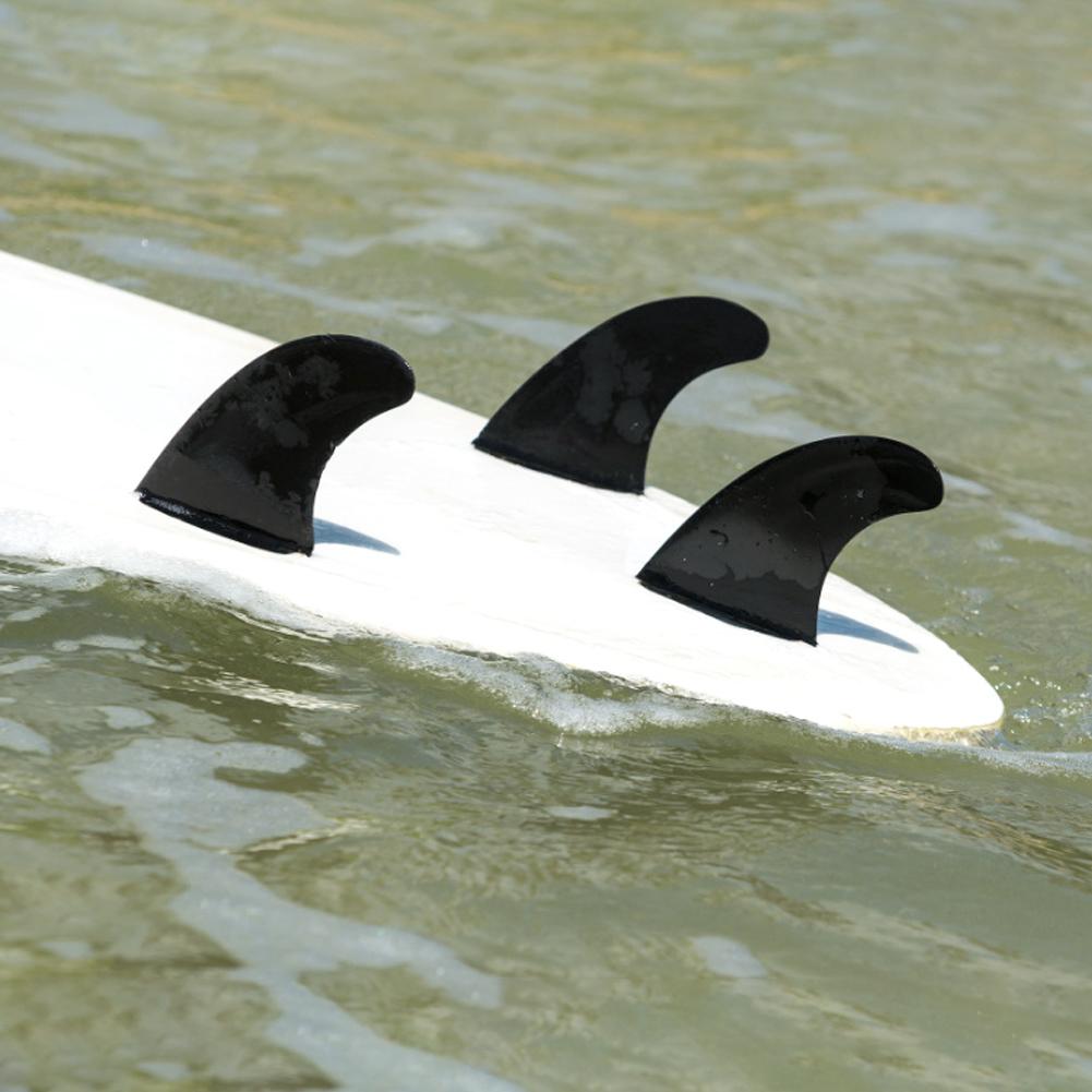 3PCSCelsiusSet 2 Nylon Plastic Black Professional Surfboard Tail Fin Flexible Surfing Accessory