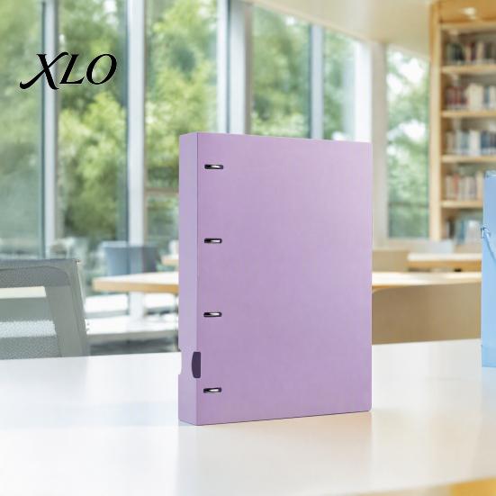 Large Capacity Document Folder 4-Hole Folder/A4 File Bag, Durable PP Portable Storage Lightweight Folder, Macaron Colors Organizer for Office