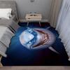 Terrifying Great White Shark White Shark White Death Carpet Floor Mat Adds a Great Focal Point To Any Space
