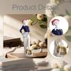 Ceramic Lady and Dog Statue Girl Figurine Collection Elegant for Cabinet Living Room