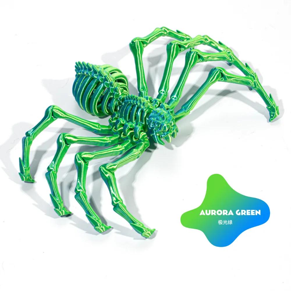3D Printing Spider Animals Toy Realistic Colorful Spider Figurine Articulated Fidget Toy for Spider Lovers Halloween Home Decor