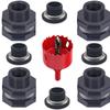 Regentonne-Schottverschraubungs-Set, Hahnanschluss-Set für Regentonnen, Wassertanks & Pools