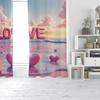 Valentine's Day Rekindles the Warmth of Love -2 Pieces - Printed Curtains, 100% Polyester, Perfect for Home Decor