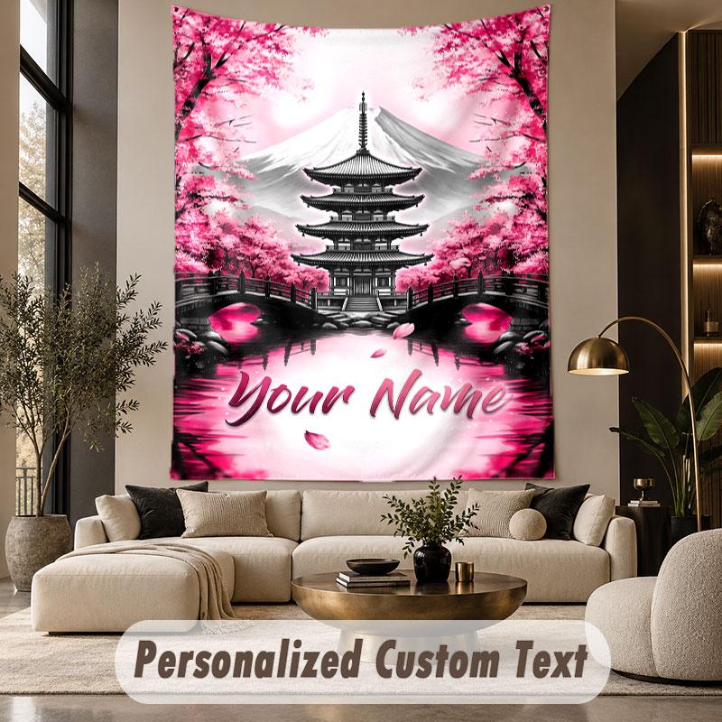 Fantasy Magic (103) Theme Wall Tapestry Customized With Name Text Personalized Hanging Tapestry For Bedroom Living Room Decor