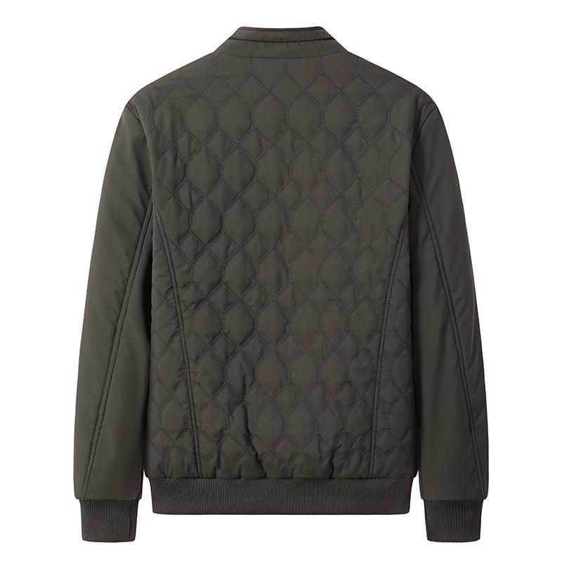 Cotton Coat for Middle-aged and Elderly Men In Winter, Warm and Velvet Thickened Coat, Cardigan, Stand-up Collar, Dad Wear