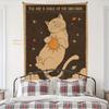VIKAMA Sun Tarot Cat Tapestry Retro Art Decoration Suitable For Guesthouse Living Rooms Bedrooms And Home Wall Decor
