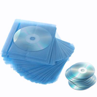 100 Stück CD DVD doppelseitige Hülle Aufbewahrungshülle PP Tasche Hülle Umschlaghalter