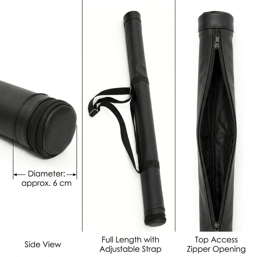 Bat Case, Made of PU Leather, Waterproof, Durable, Lightweight, with Kid-Friendly Zipper and Adjustable Strap, Suitable for Youth Baseball Bats (Under