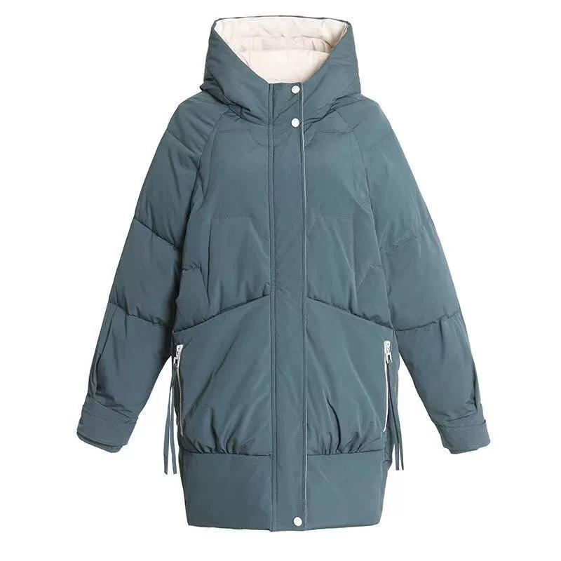 Parker Down Padded Jacket Mid-length Winter Student Hong Kong Style Girl Padded Jacket Trend