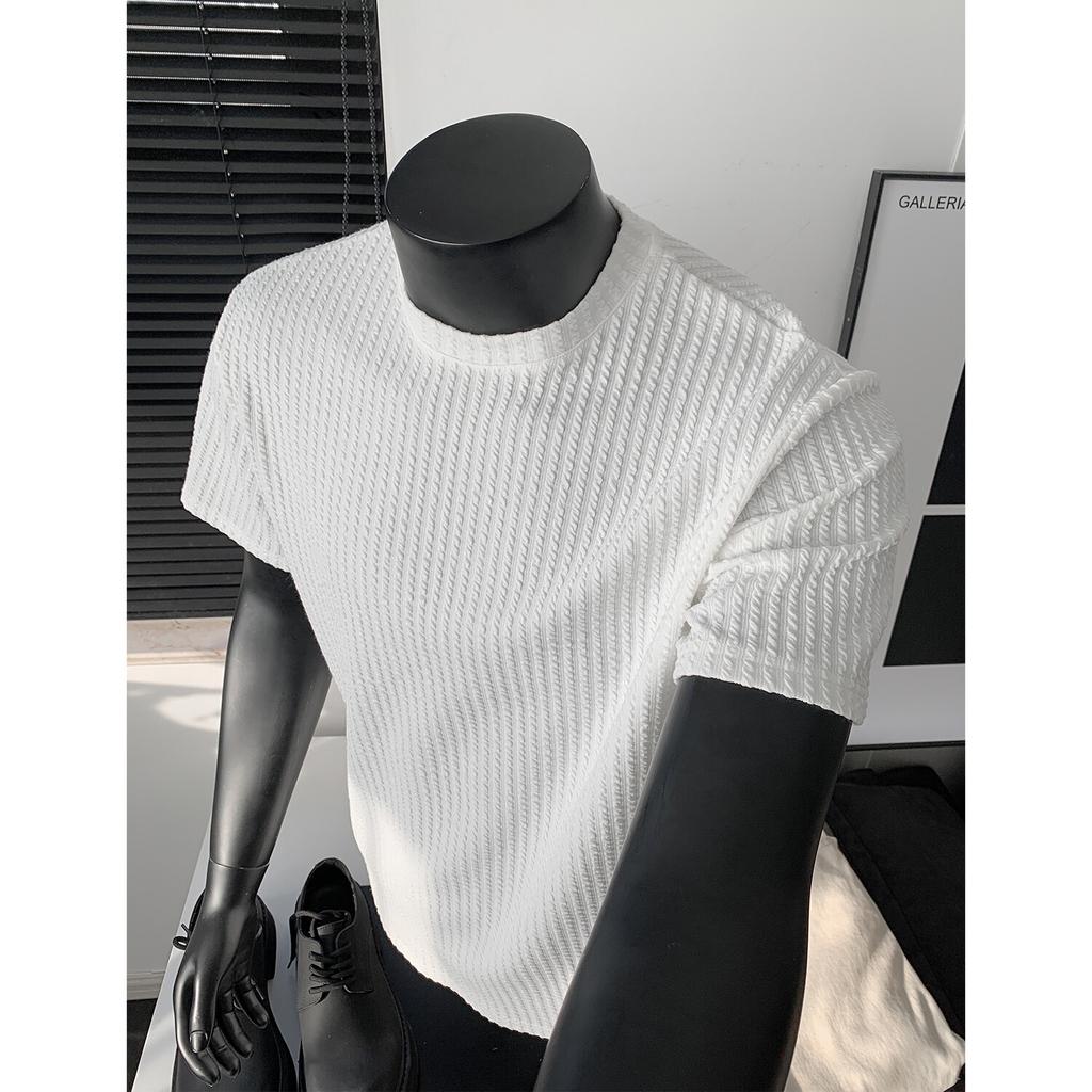 Pit Strip Short-Sleeved T-Shirt Men'S Half-Sleeved Bottoming Shirt Loose And Versatile Japanese Summer Youth T-Shirt