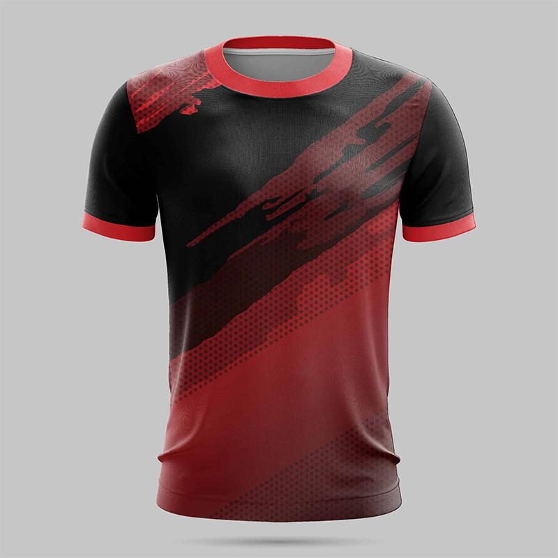 Men's Jersey 3D Printed Striped T-shirt Casual Sports Loose Short Sleeved Top Summer Outdoor Running Fitness Pullover Jersey