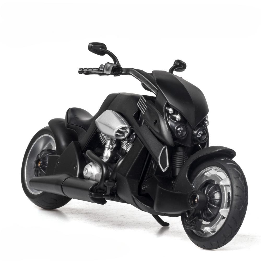 1:12 Motos Travertson V-Rex R1 en Alliage Moulé Sous Pression Jouets Voitures Modèle Véhicule Musique Lumineuse Pneus en Caoutchouc Jouets Moto Pour Garçons Cadeau