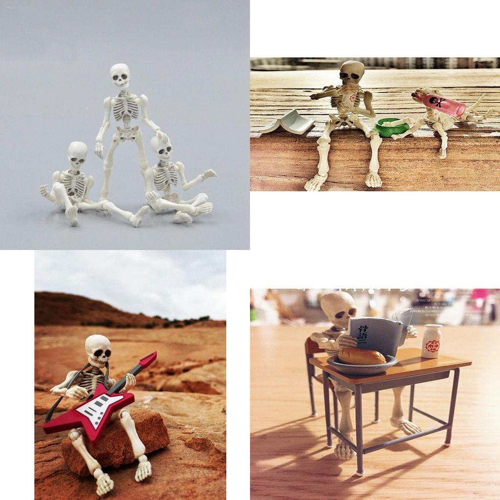 Skull Toy Pose Skeleton Human Body Flexible Model Doll For Home Decor And Gifts