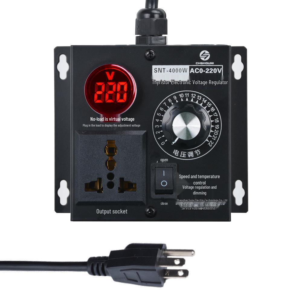 4000W Thyristor Voltage Regulator: Variable Speed Motor, Fan, Electric Drill & Temperature Controller (220V)