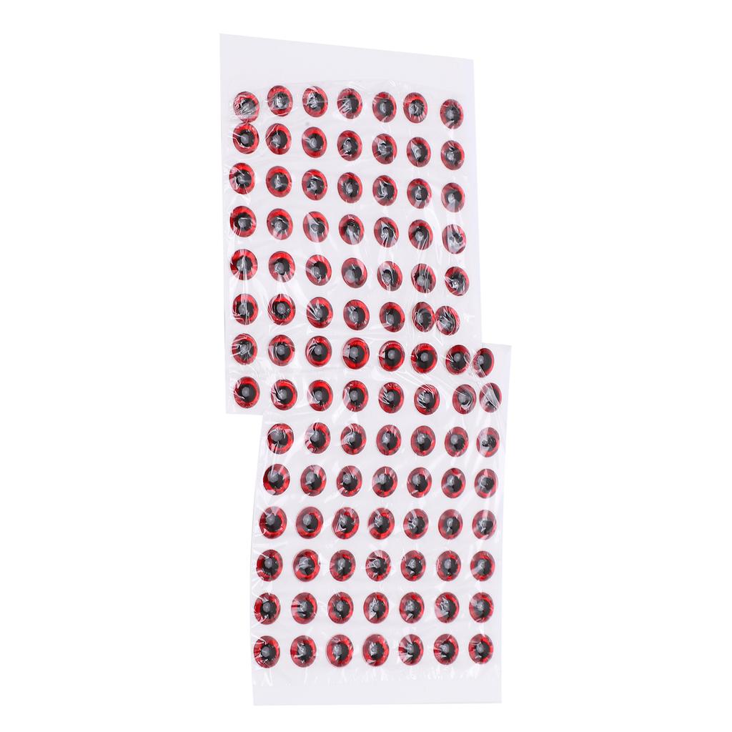 100Pcs Fishing Lure Eyes ThreeDimensional   Lightweight   Fisheye Sticker for Making Fishing Bait(Red )
