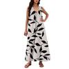 Women's Fashion Casual A-line Floral Printed Hammer Feel Loose Long Skirt With Pockets