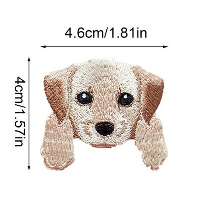 Chic & Easy-Apply Black Cartoon Puppy Embroidery Patch: Iron-On/Sew-On for Fashion Upgrade & Repair - Instant Style