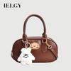 Korea Portable Bowling Bag Autumn Winter Retro Small Square Bag All-Match One-Shoulder Messenger