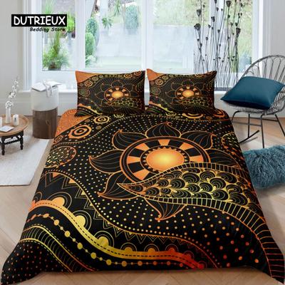 Home Living Luxury 3D Golden Bohemia Bedding Set Duvet Cover Pillowcase Kids Bedding Set Queen and King EU/US/AU/UK Size