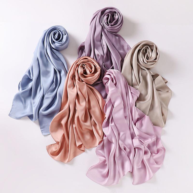 Spring Muslim Modal Chiffon Jersey Hijab for Women Plain Soft Shawls Scarves Big Size Headscarf Islamic Turban Headband Abaya