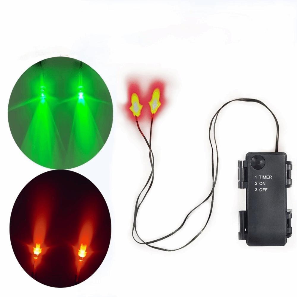 2026 Halloween Led Glowing Eyes Timed Light Up Skeleton Eyes LED Light String Waterproof Decoration Light Strip Horror DIY Eyes