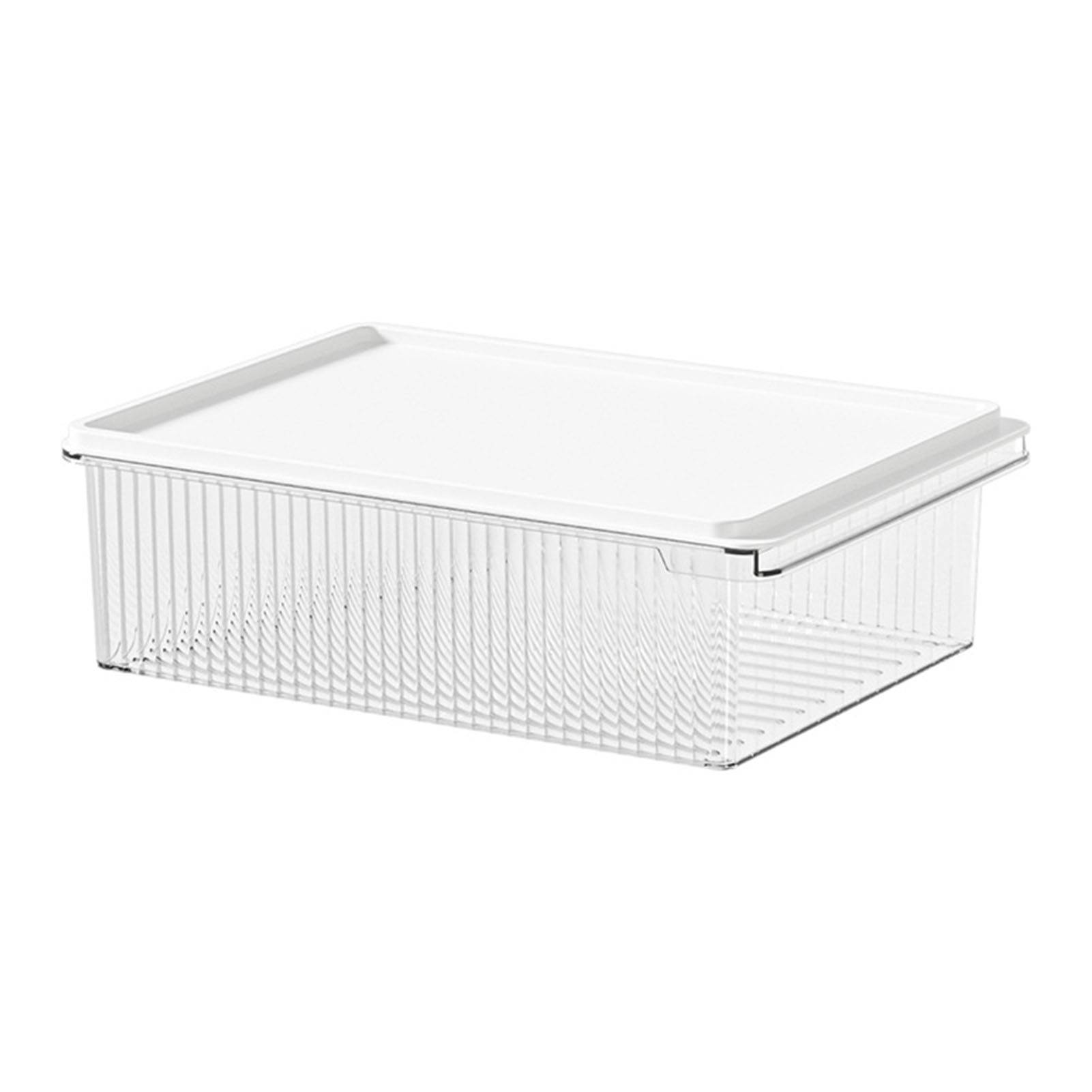 

Food Storage Box with Lid Plastic Refrigerator Organizer Freshness Keeping Meat Preservation Box 4L Capacity