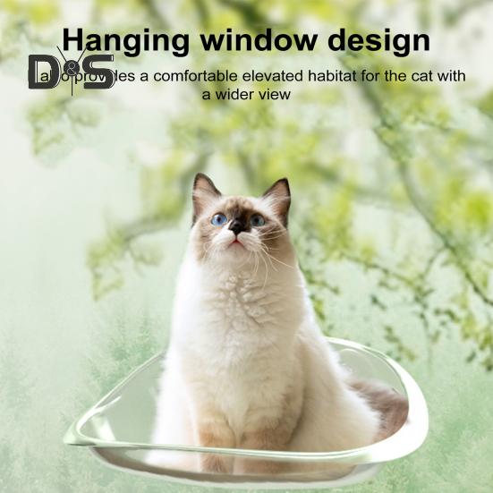 Cat Hammock Transparent Window Hanging Cat Nest with Suction Cup Mount Sunbathing Cat Bed Pet Supplies Cat Perch