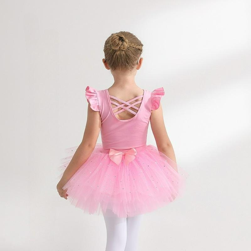 Children's Dance Clothes, Pure Cotton, Purple, Summer Sleeveless, Girls' Practice Clothes, Little Girls' Dance Clothes, Children's Tutu