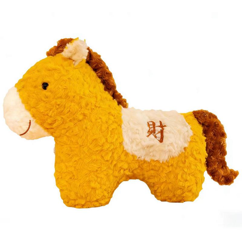 New Year Plush Horse Pillow With Pp Cotton Filling For Home Decor And Gifts