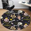 1PC Witchcraft Symbols Office Round Area Rug, Mat Suitable For Office, Under Office Chairs Bedroom Living Room Home Decor, Room Deco