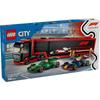 LEGO City F1 RB20 & AMR24 Race Car Set with F1 Track Building Blocks Toy for Kids Ages 8-10