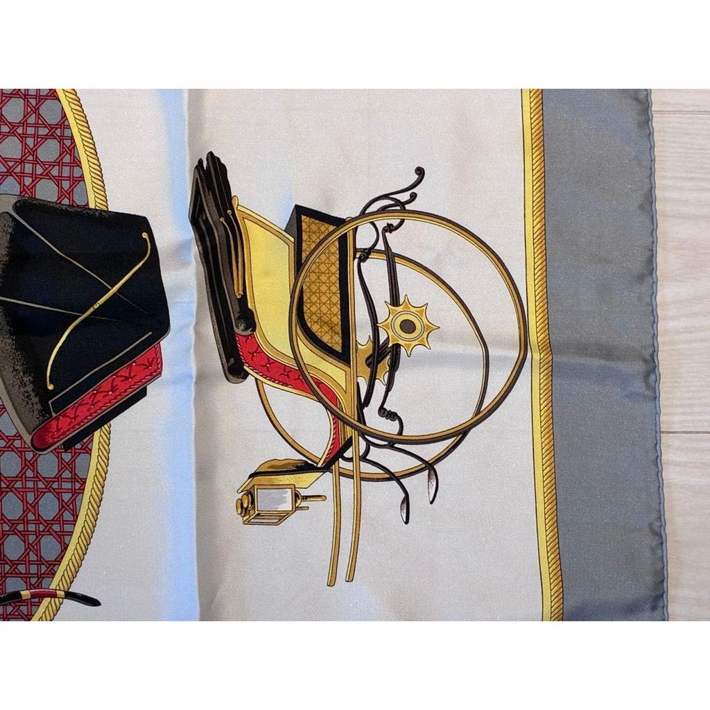 Used [Price Drop!] HERMES Scarf Carriage Motif Silk Multicolor