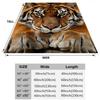 Tiger Face Fleece Blanket Big Cat Print Throw Soft Warm All Season Bedding Home Decor Gift For Animal Lovers