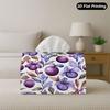 1pc Tissue Box, 2D Flat, Printed On Both Sides, 1pc of Soft And Elegant for a Tissue Box Featuring a Seamless Floral Pattern of Plums And Irises In De