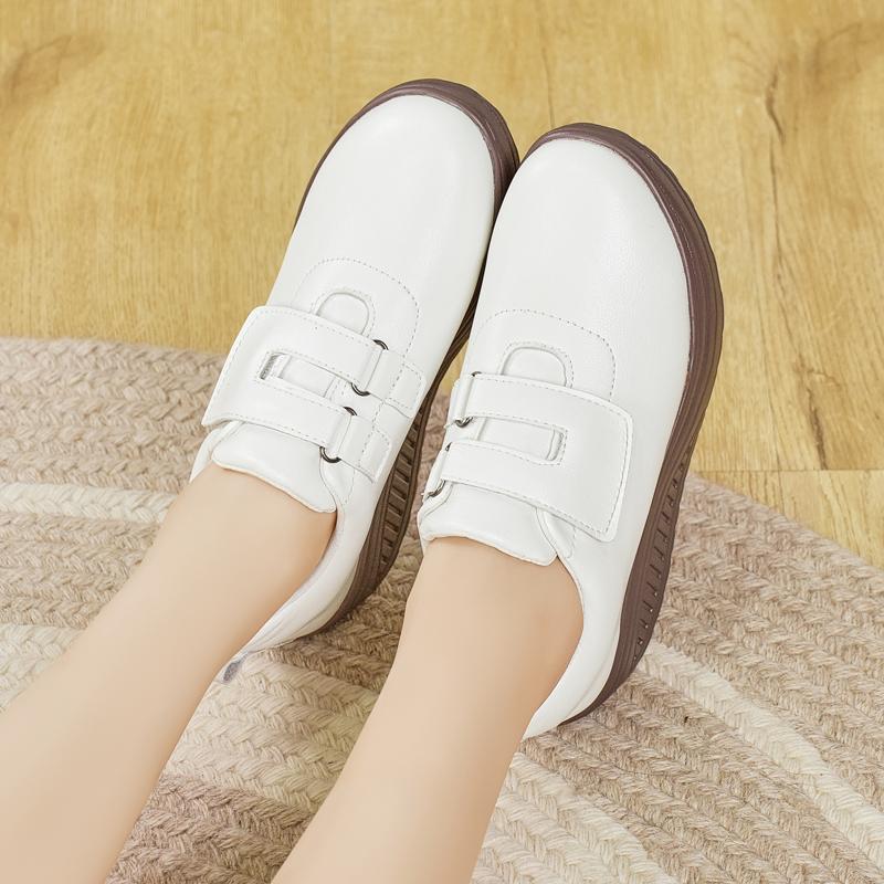 Women Loafers Platform Chunky Lady Summer Casual Black Office Lady Thick Sole Height Increase Shake Shoes