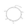 Copper Anklets, Multi-Style Star/Leaf/Dolphin Charm Double Layer Ankle Bracelets for Women
