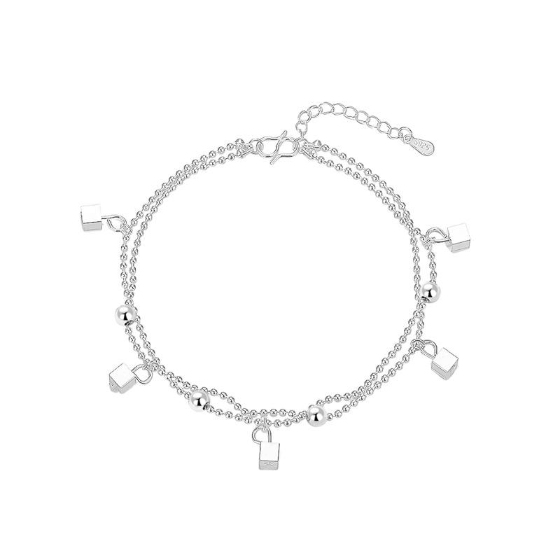 Copper Anklets, Multi-Style Star/Leaf/Dolphin Charm Double Layer Ankle Bracelets for Women